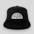 Arched Rope Patch Snapback - Black/White