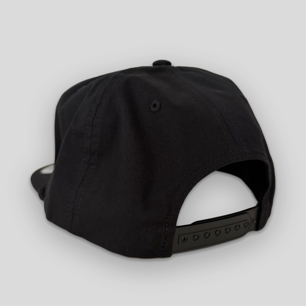 Arched Rope Patch Snapback - Black/White